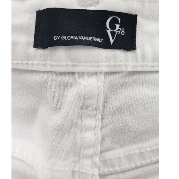 Gloria Venderbuilt White Denmin Vintage "Monroe" Bermuda Shorts Women's Size 4 - Picture 9 of 12